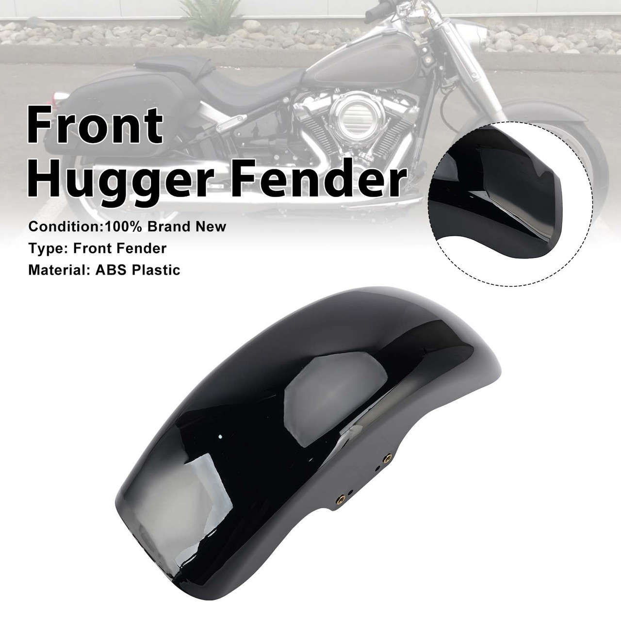 Front Hugger Fender For Softail FLFB 18-20 25-26 FLFBS 2018-2024