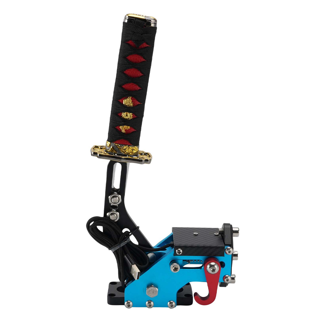 14Bit PC USB3.0 SIM Handbrake Sword Hilt for Racing Games Steering Wheel Stand