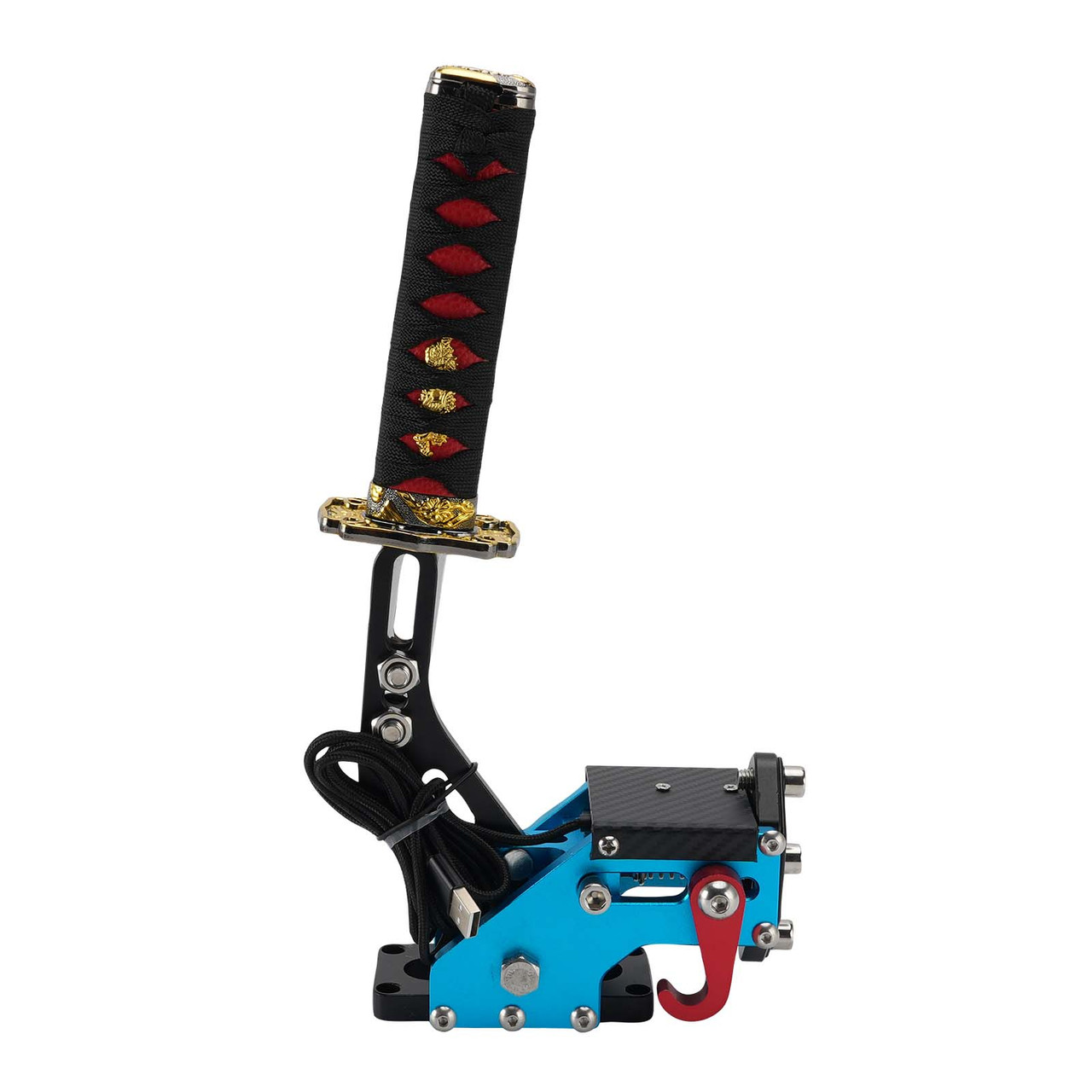 14Bit PC USB3.0 SIM Handbrake Sword Hilt for Racing Games Steering Wheel Stand