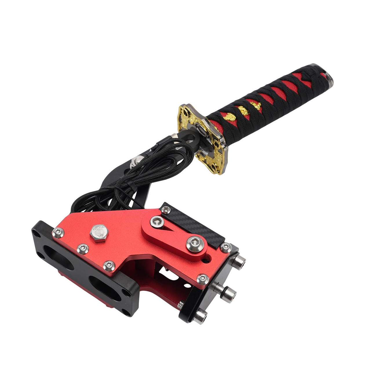 14Bit PC USB3.0 SIM Handbrake Sword Hilt for Racing Games Steering Wheel Stand