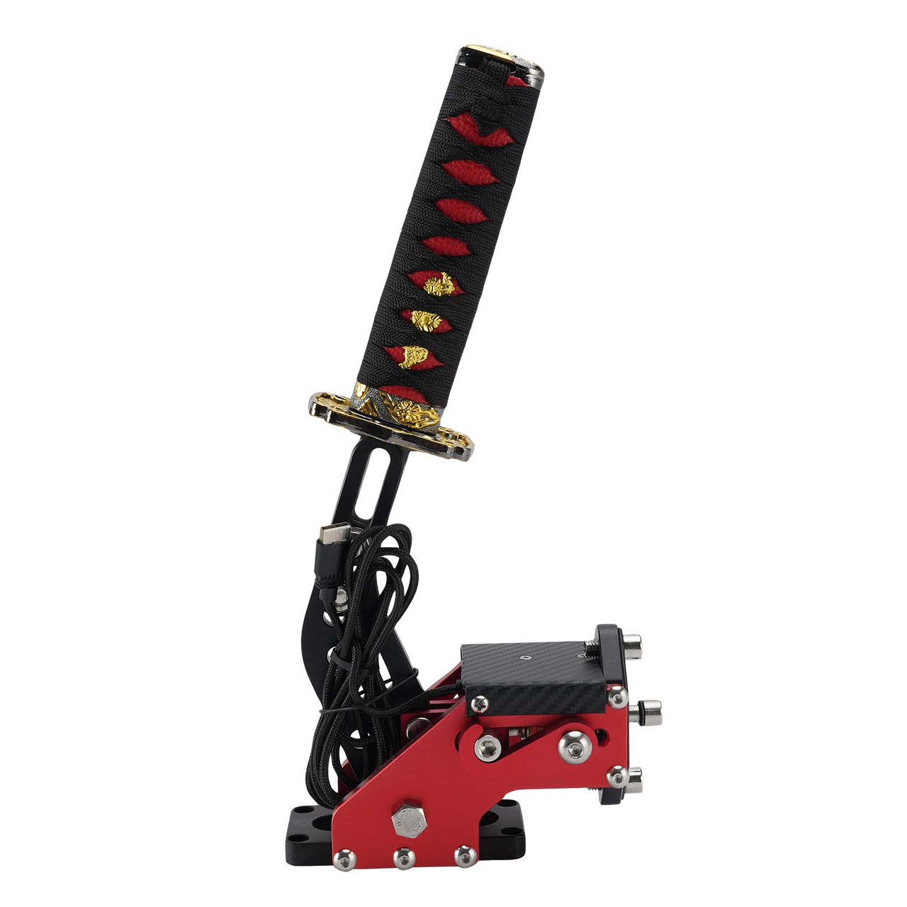 14Bit PC USB3.0 SIM Handbrake Sword Hilt for Racing Games Steering Wheel Stand