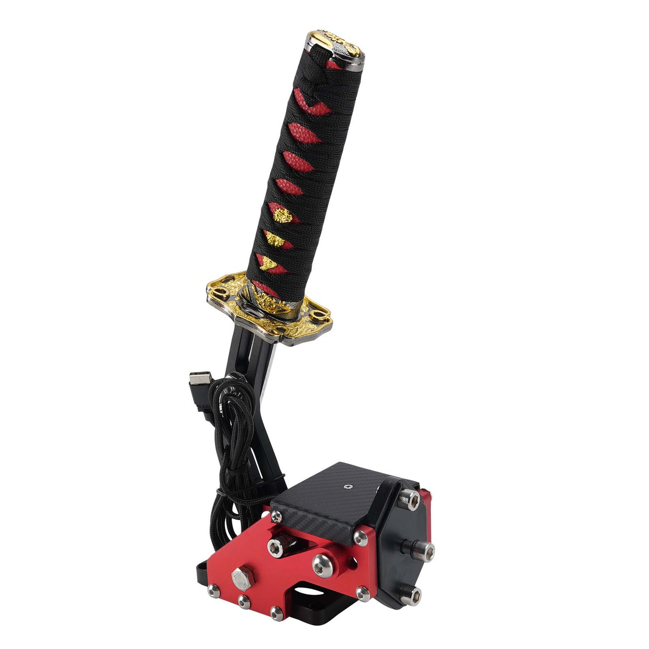 14Bit PC USB3.0 SIM Handbrake Sword Hilt for Racing Games Steering Wheel Stand