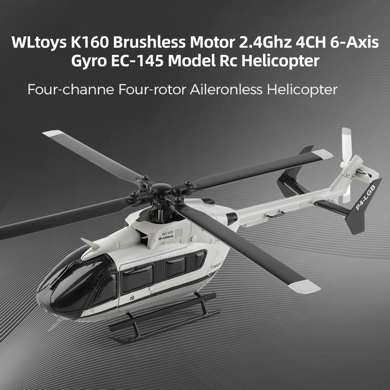 WLtoys K160 Brushless Motor 2.4Ghz 4CH 6-Axis Gyro EC-145 Model RC Helicopter