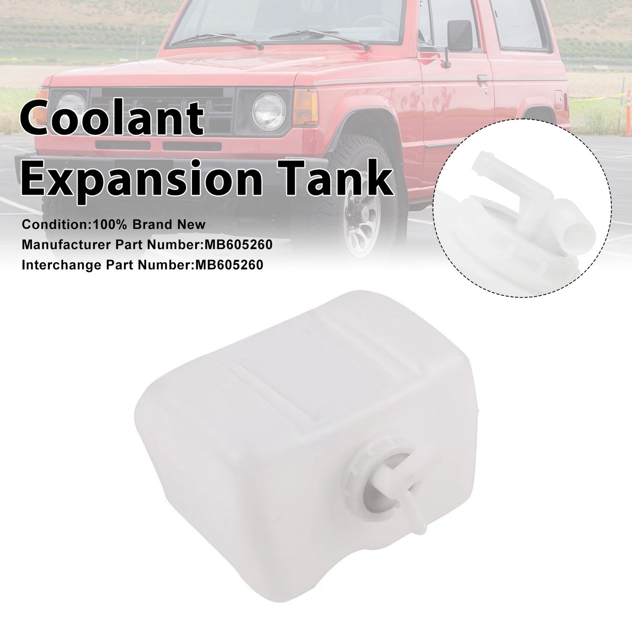 Coolant Expansion Tank For Mitsubishi Mighty Max Montero 1989-2000 MB605260