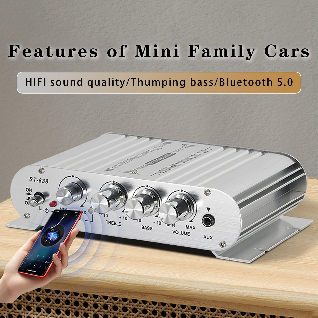 2.1 Bluetooth Stereo Hifi Car Home Car Audio Car Amplifier AMP Sound Speaker EDR