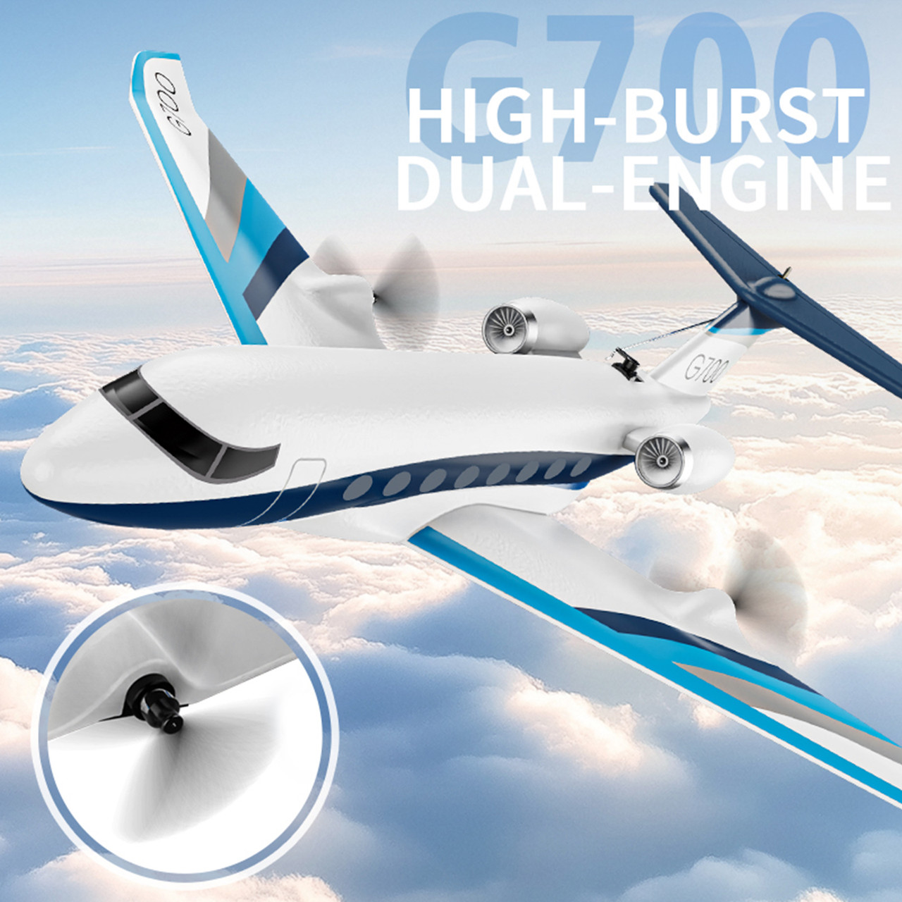 Z67 2.4G Remote Control Fixed Wing Passenger Airplane Toy Gift With 2 Batteries