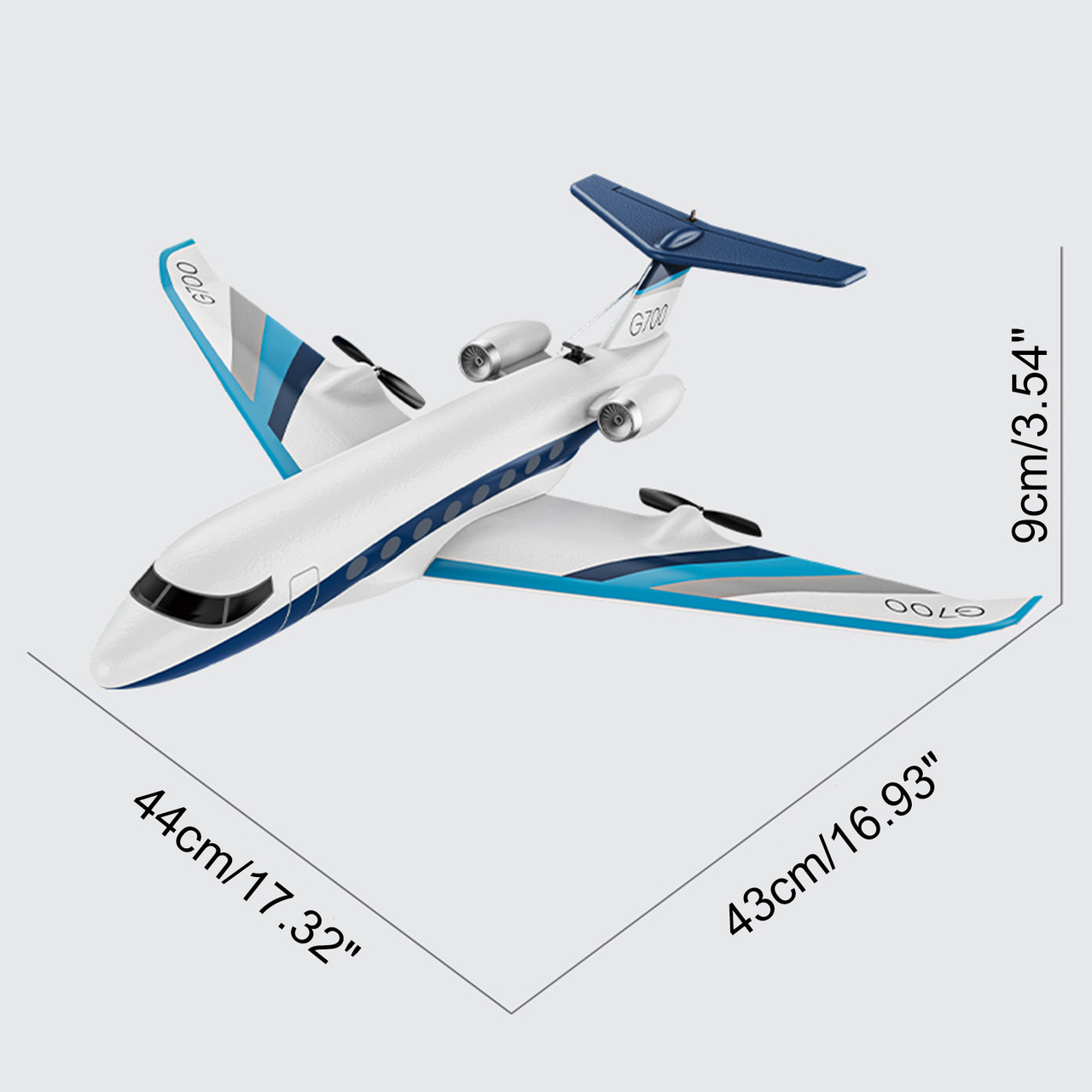 Z67 2.4G Remote Control Fixed Wing Passenger Airplane Toy Gift With 2 Batteries