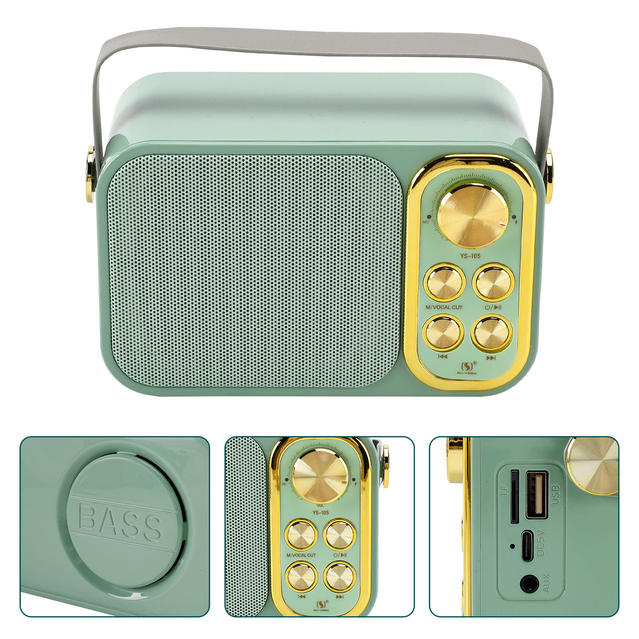 Mini Wireless Bluetooth Speaker 10W Power Home Theater Dual Microphone Speaker