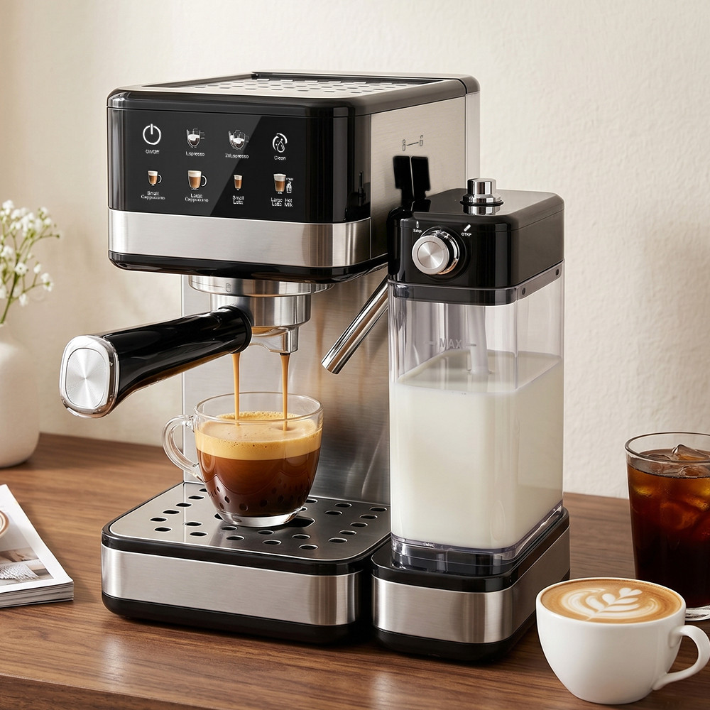 20 Bar Espresso Machine With Automatic Milk Frother Cappuccino Latte Machines