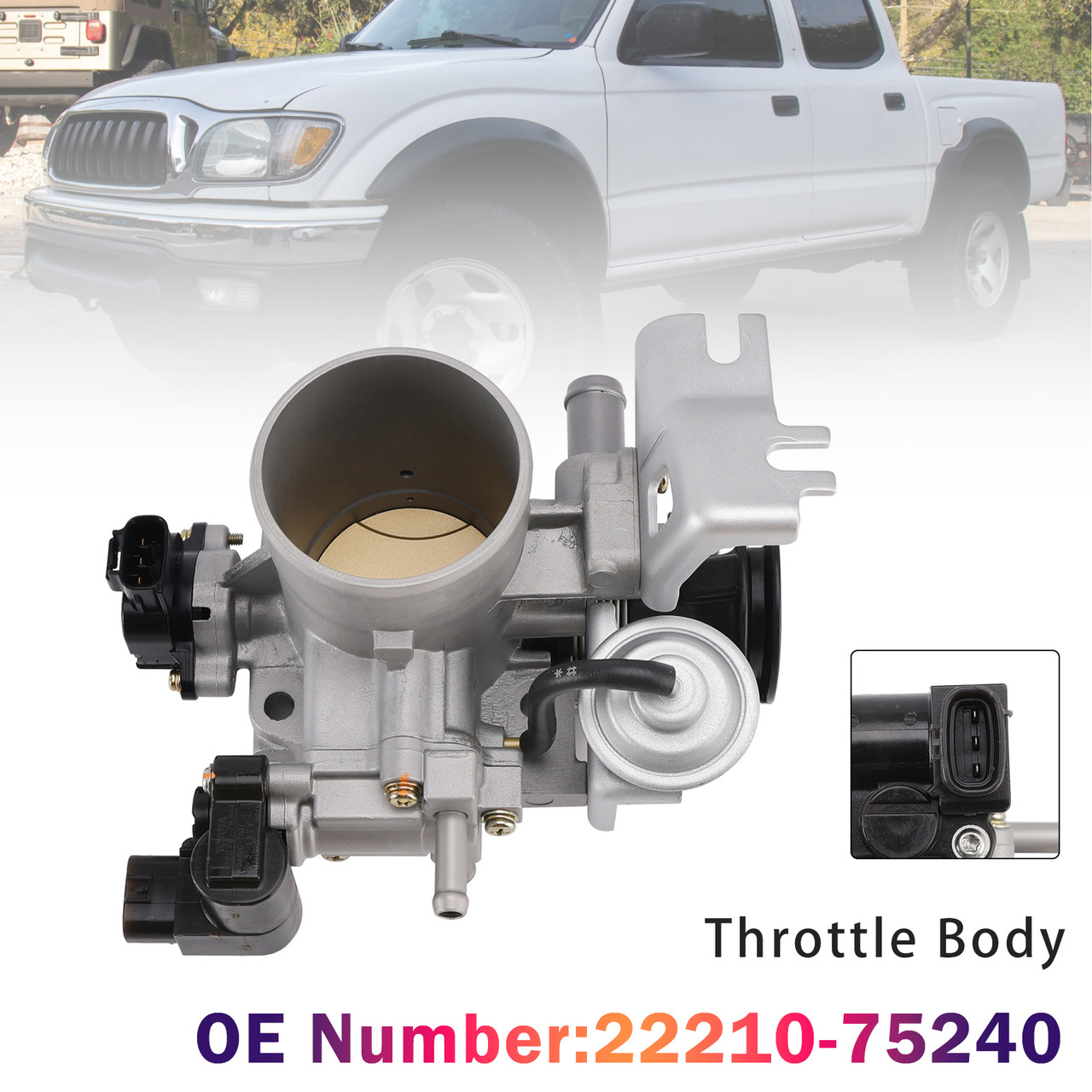 Throttle Body 22210-75240 For Toyota Tacoma 4Runner 2.4L 2.7L 2004-2004