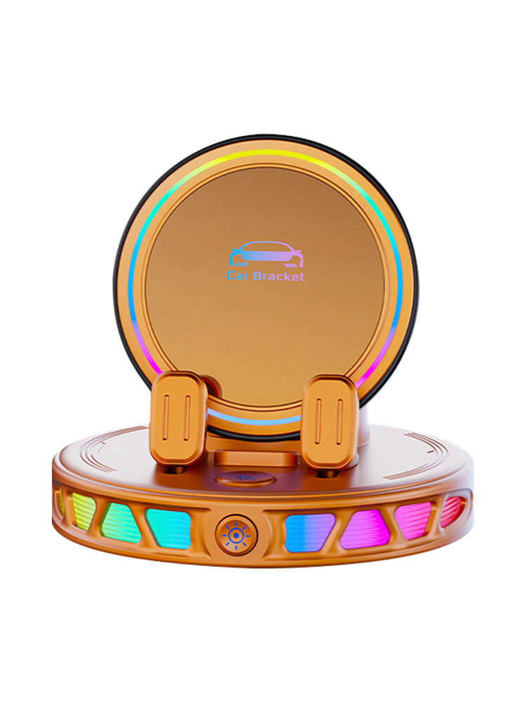 Colorful RGB Ambient Light Car Wireless Charging Bracket Holder Car Phone Mount