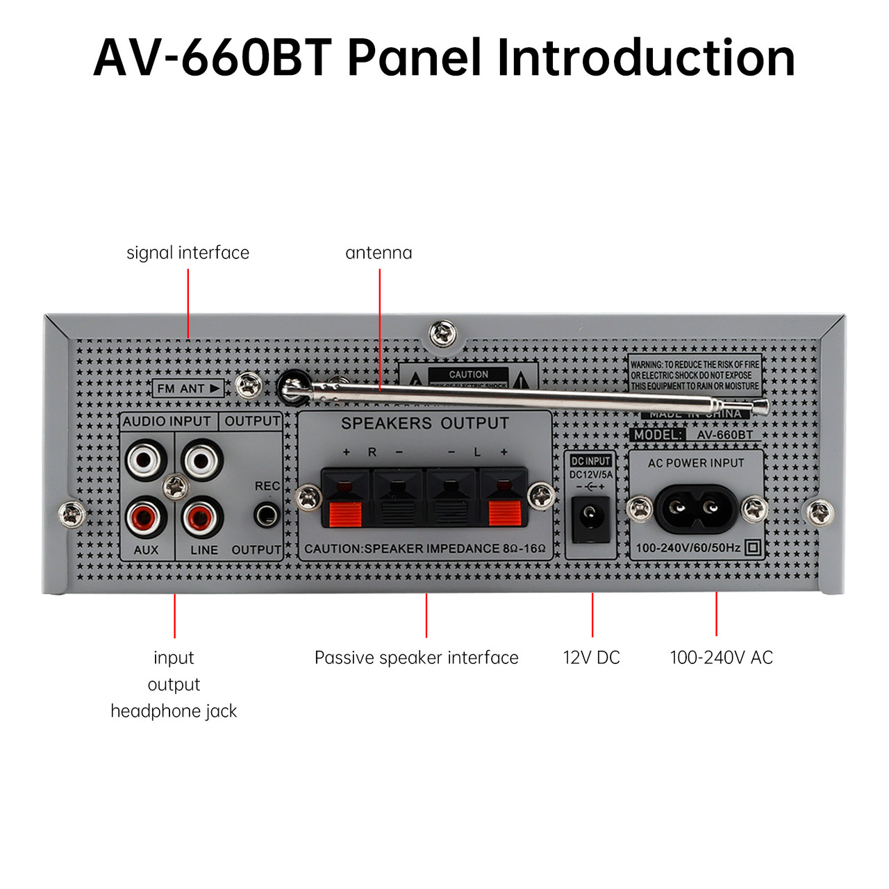 800W  2.1CH Bluetooth Stereo Hifi Car Home Audio Car Amplifier AMP Sound Speaker