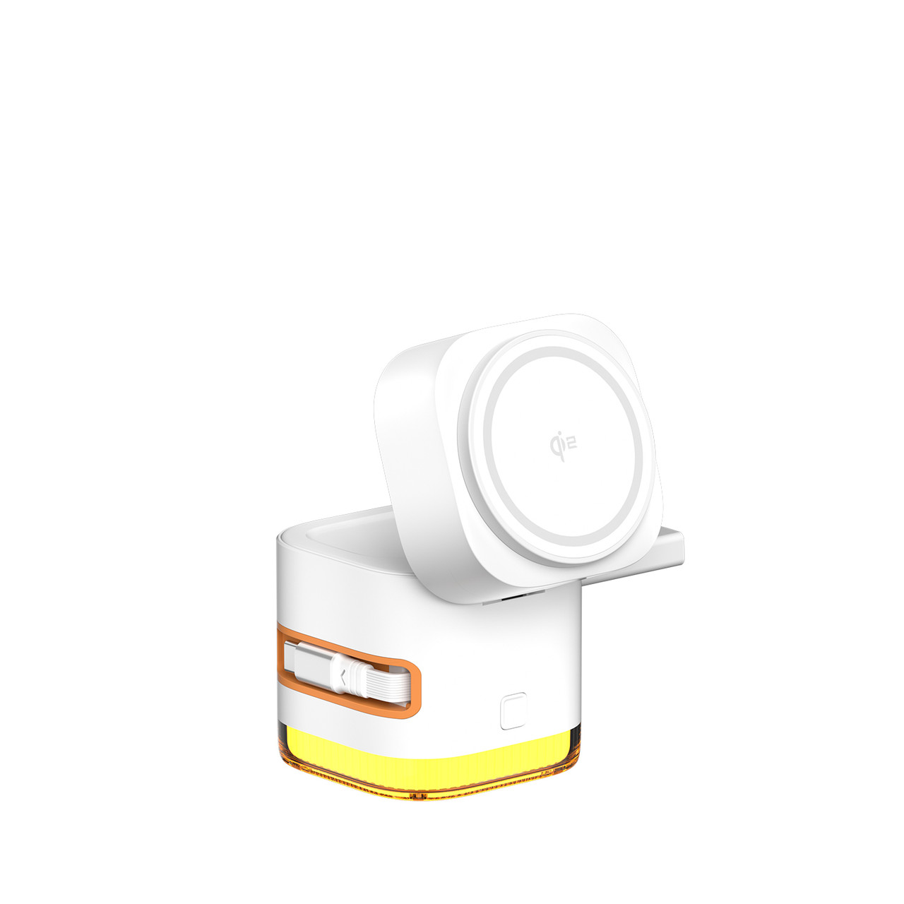 5 in 1 Charging Station for Apple Mag-Safe for iPhone Charger Qi2 Wireless Charger Stand Built-in Type-C 30W Fast Charging Retractable Cable for iPhone 17 16 15 14 13 12 Series Apple Watch AirPods