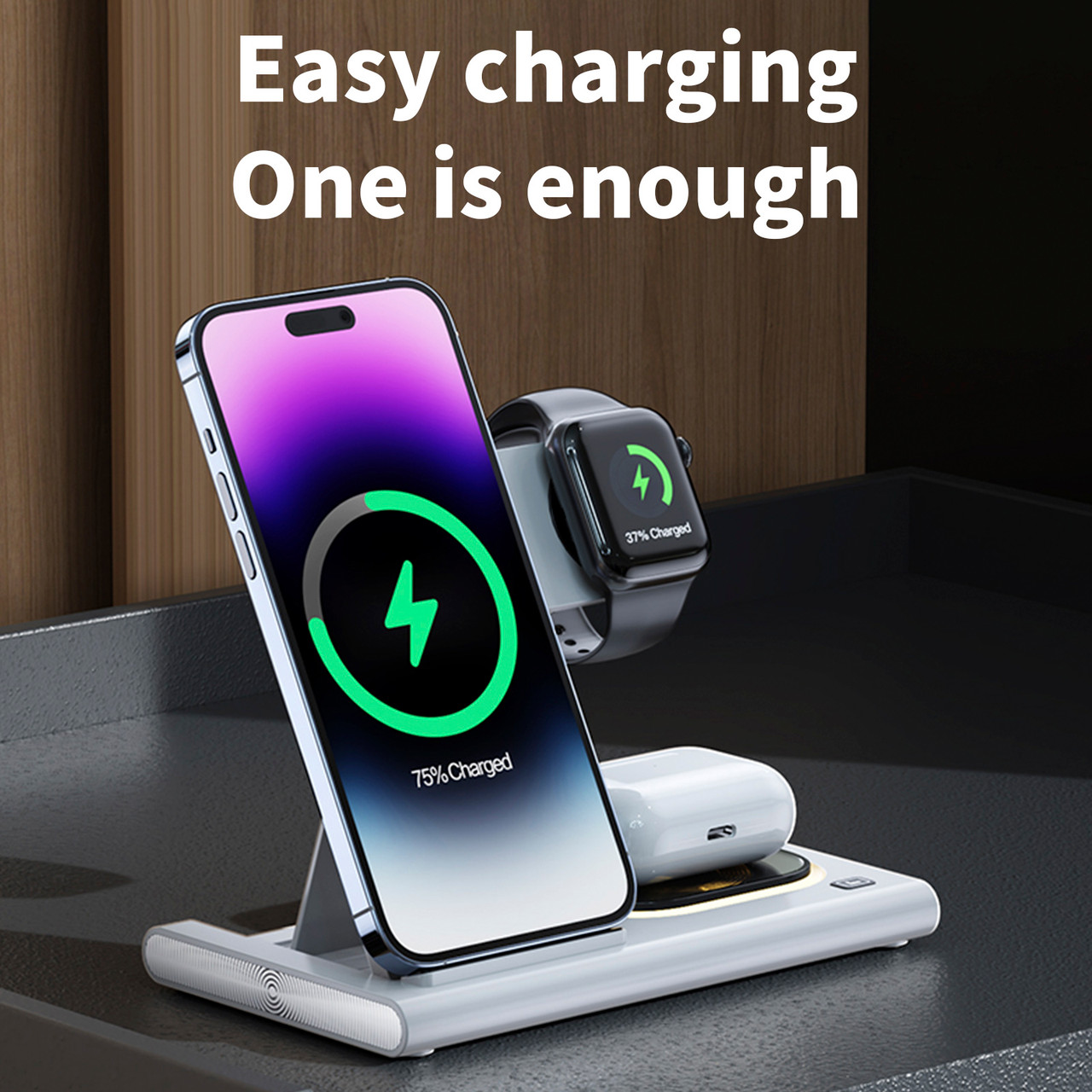 4 in 1 Charger Stand Multiple Devices Wireless Charger iPhone Charging Station