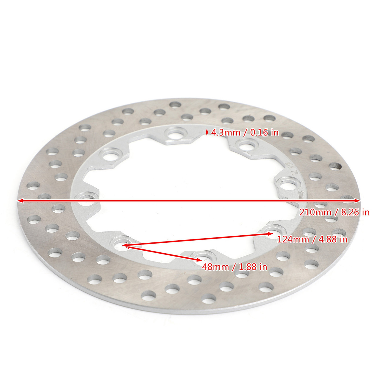 Rear Brake Disc Rotor for Kawasaki SUPER SHERPA KL250 KJ250 KMX125 KM200 86-10