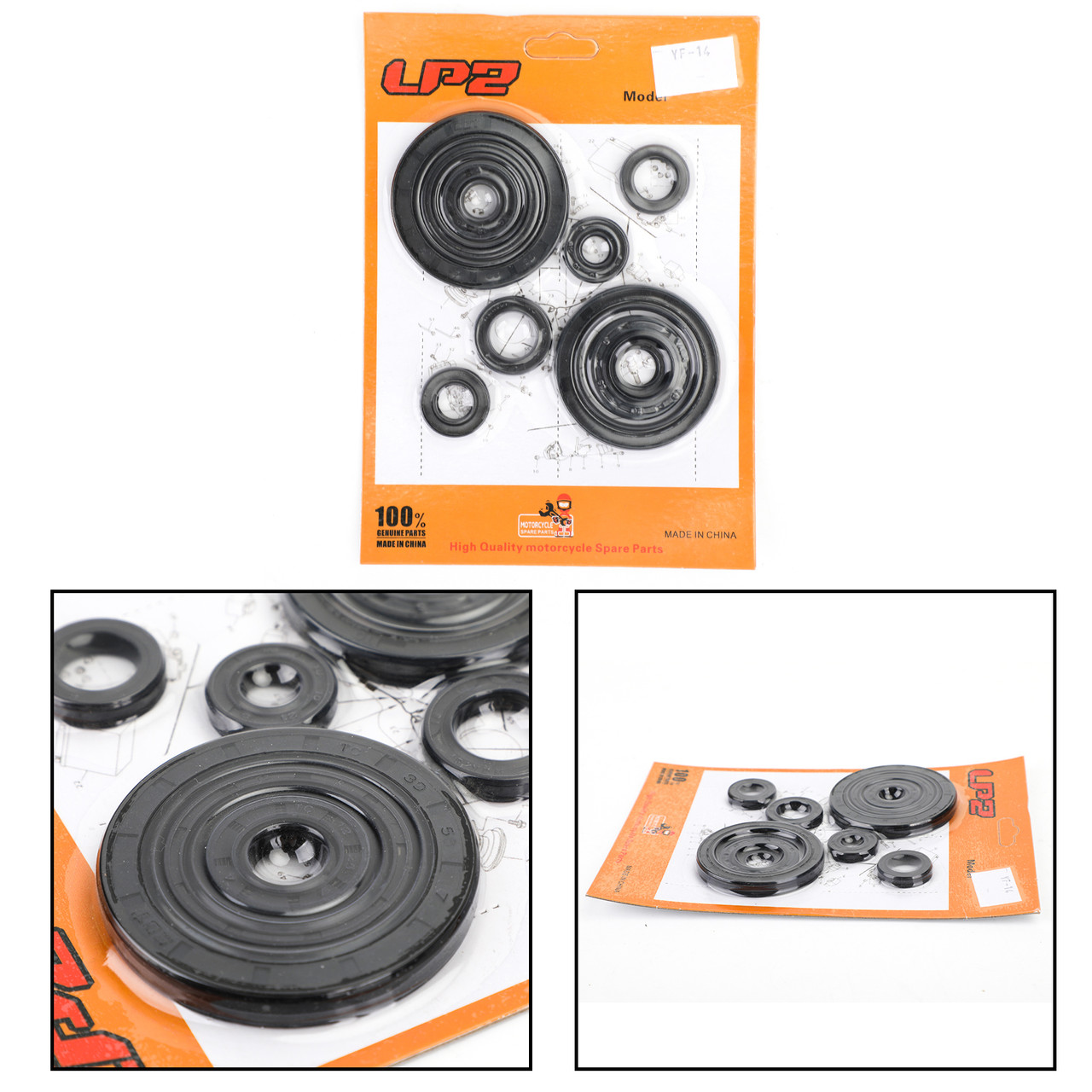 10pcs Engine Oil Seal Kit Set for Honda CRF250R 2004-2009 CRF250X 2004-2017