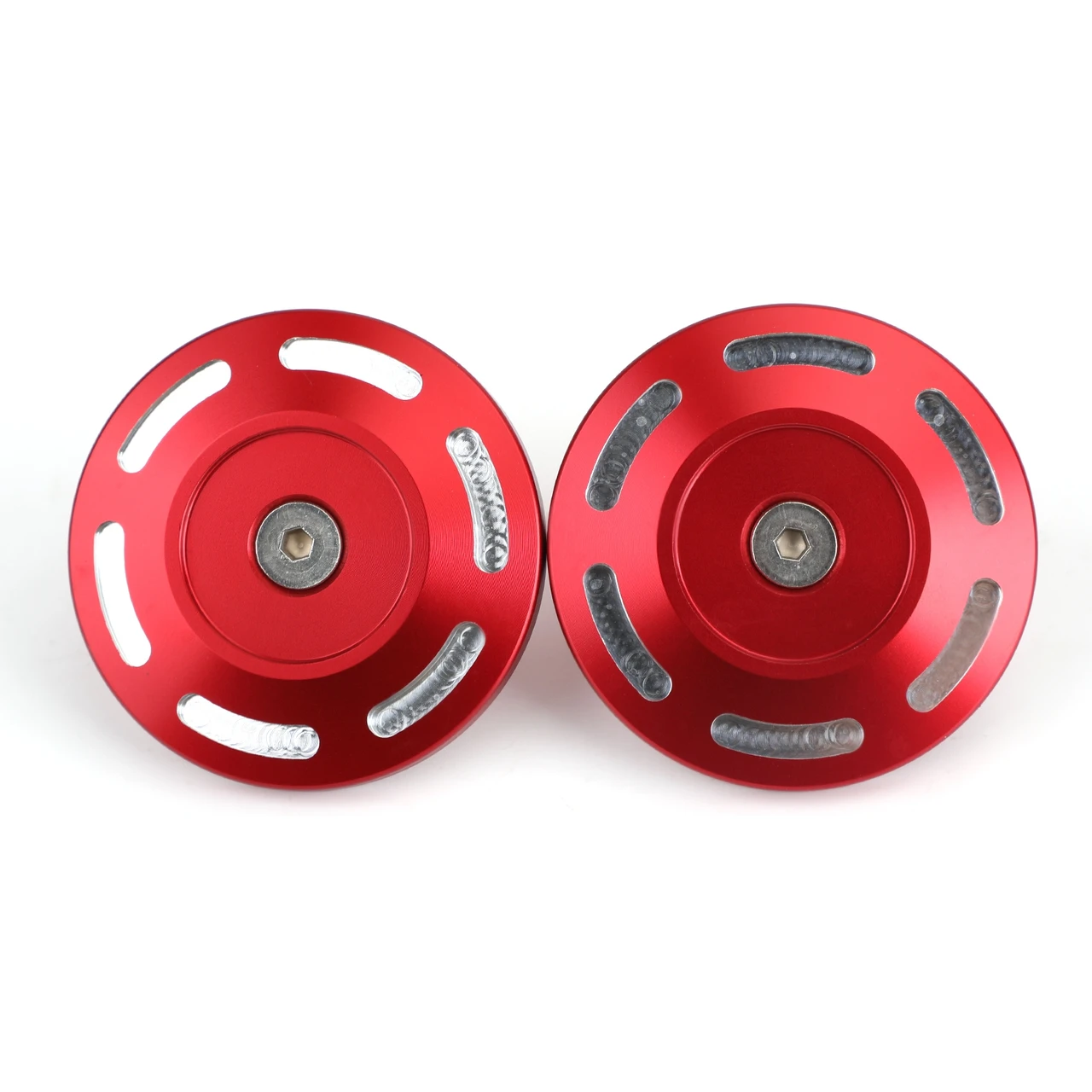 Pair Red CNC Billet Aluminum Hole Frame Plugs Caps for BMW S1000XR 2015-2020