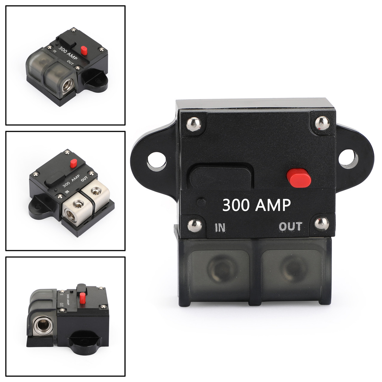 300A Amp Manual Reset Inline Circuit Breaker Fuse Terminal Block Marine Auto