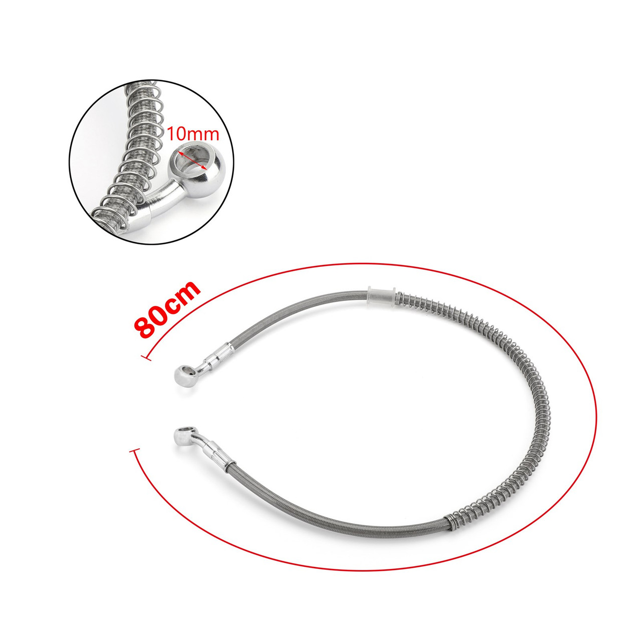80cm/31" Motorcycle Brake Oil Hose Line Banjo Fitting Swivel End