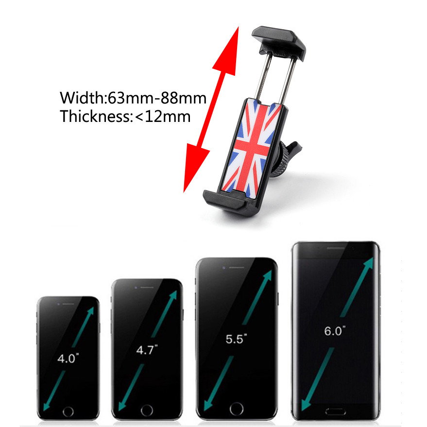 360°Rotation Car Phone Mount Cradle Holder Stand For Mini Cooper R60 R61 Gray