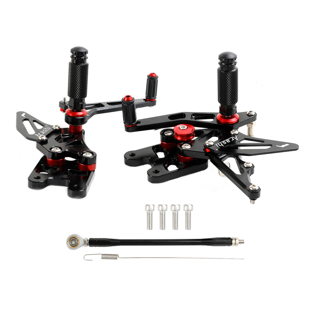 Racing Adjustable Rearsets Foot Pegs Black For Suzuki GSXR1000 GSX-R1000 07-08