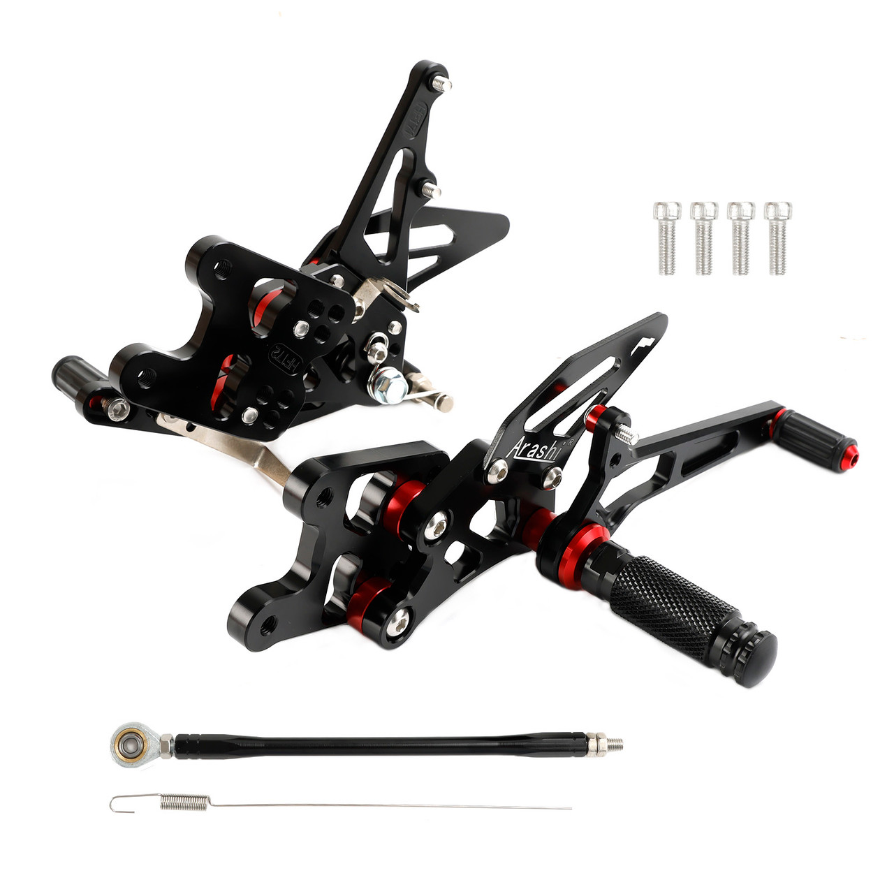 Racing Adjustable Rearsets Foot Pegs Black For Suzuki GSXR1000 GSX-R1000 07-08
