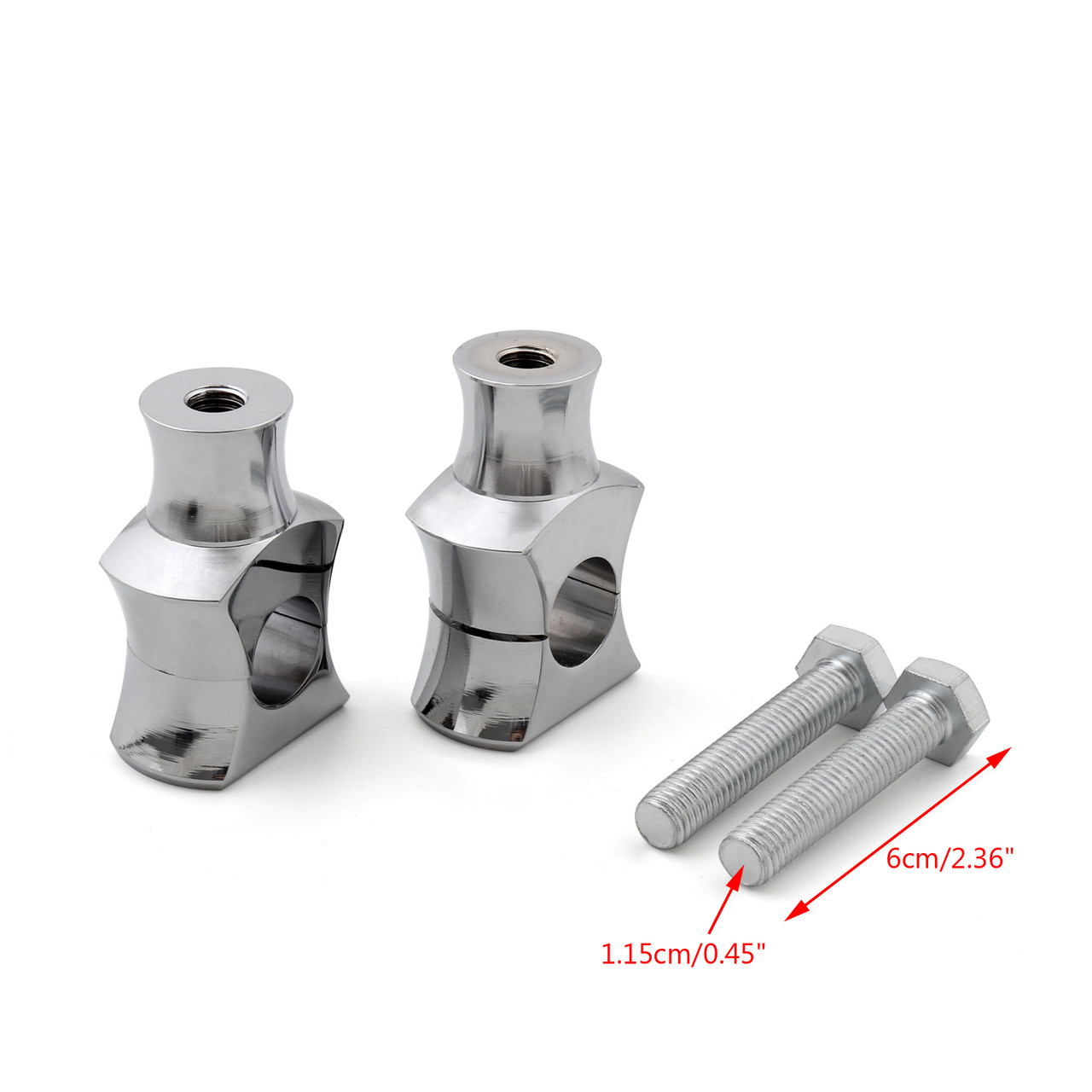 Chrome Universal 7/8" 22mm Bar Clamp Risers Taper Handlebar Dirt Bike ATV Quad