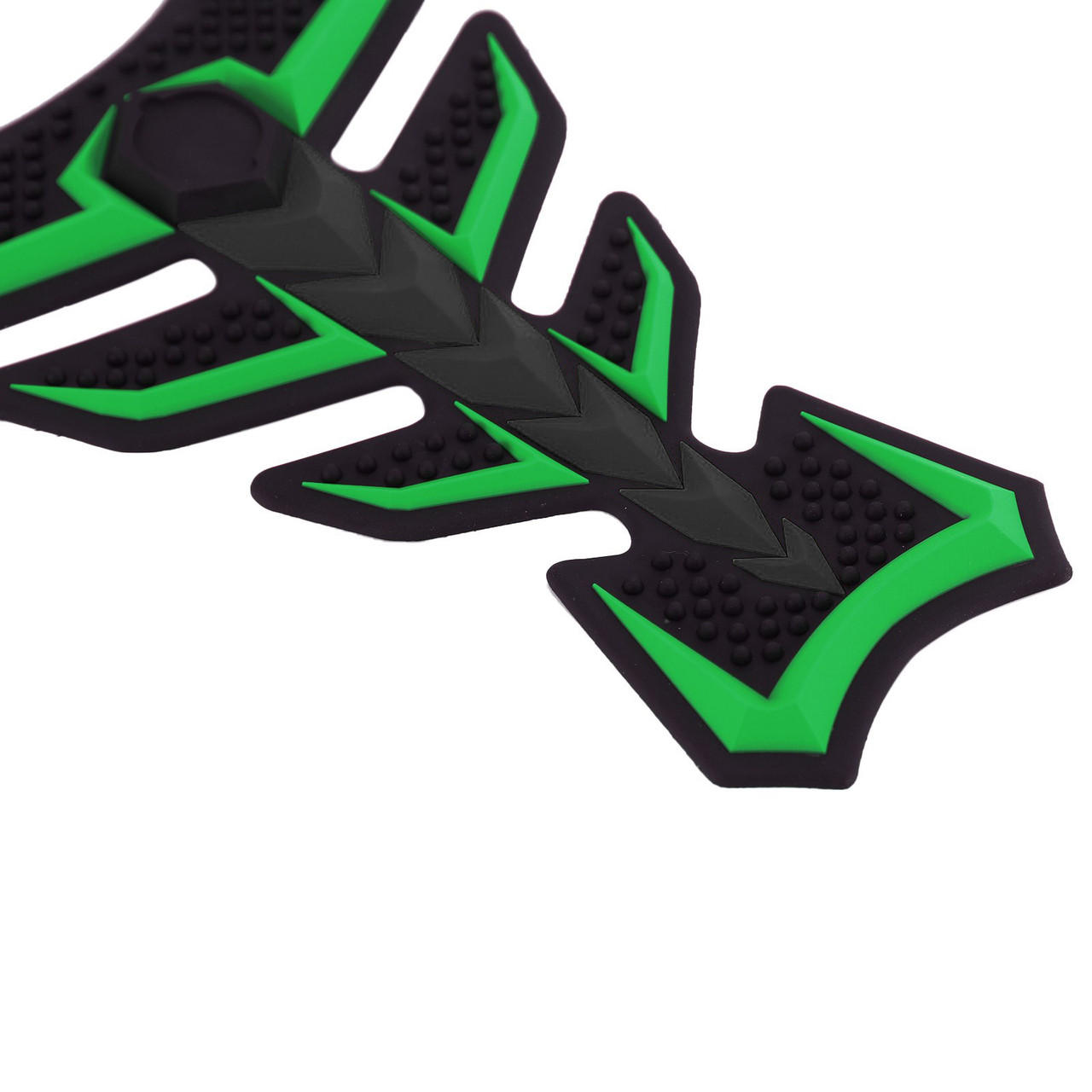 3D Rubber Universal Motorcycle Fuel Gas Tank Pad Protector Decal Sticker Green