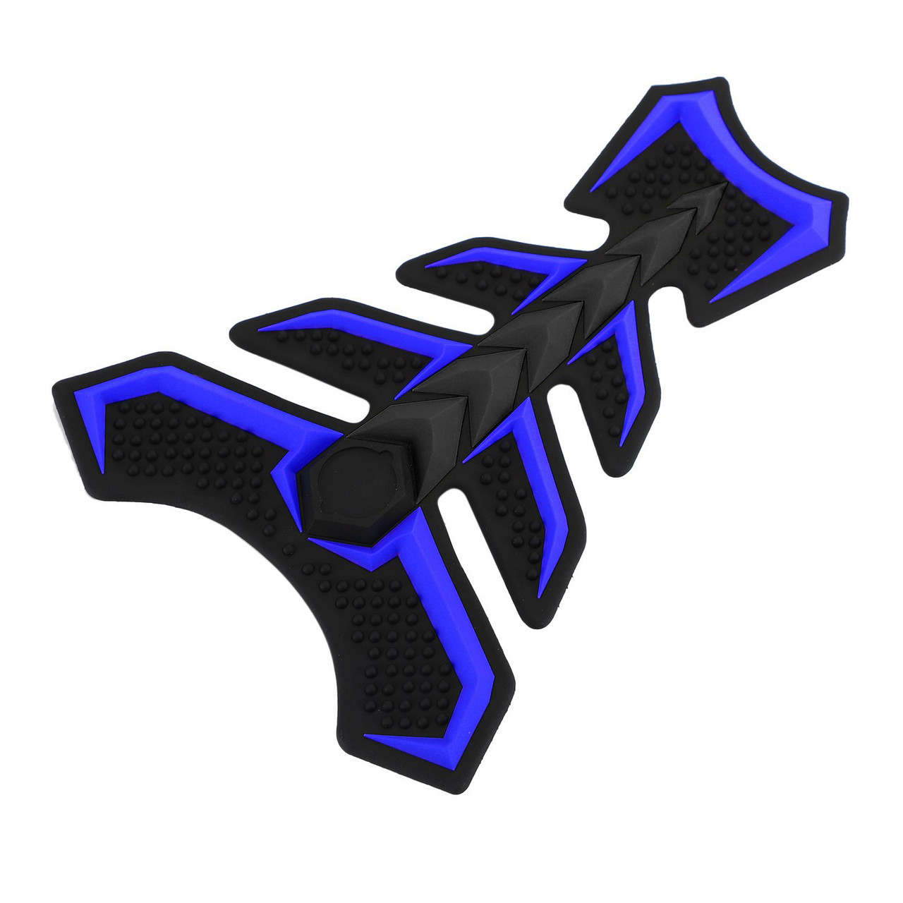 3D Rubber Universal Motorcycle Fuel Gas Tank Pad Protector Decal Sticker Blue