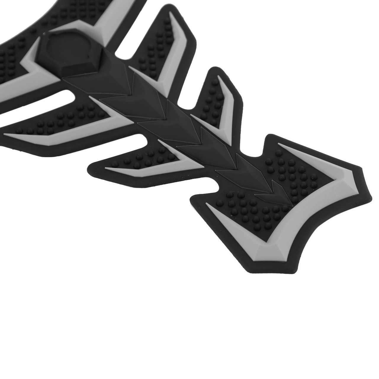 3D Rubber Universal Motorcycle Fuel Gas Tank Pad Protector Decal Sticker Gray