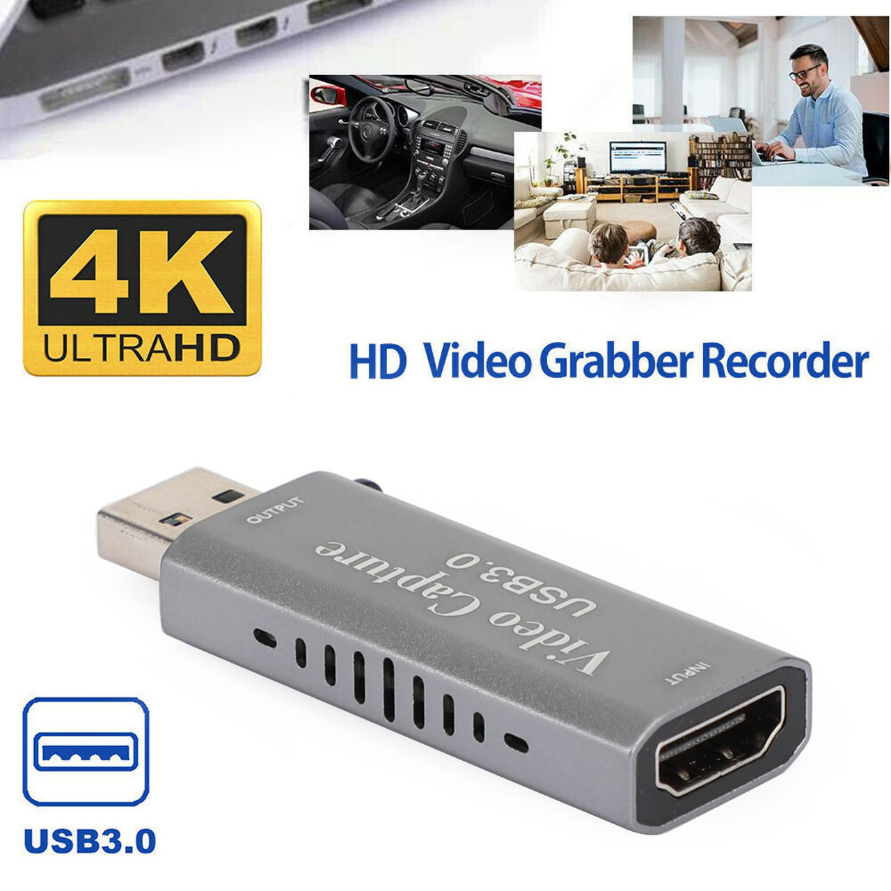 4K 1080P HD to USB 3.0 Video Capture Card Game Capture Device Live Streaming