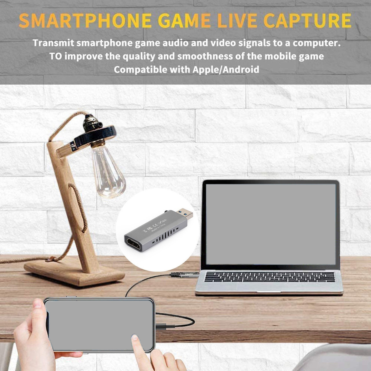 4K 1080P HD to USB 3.0 Video Capture Card Game Capture Device Live Streaming