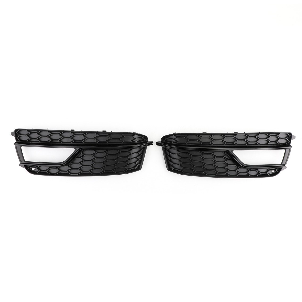 Pair Front Fog Lamp Black Trim Grills Grill Fit AUDI A5 S-Line S5 2013-2016