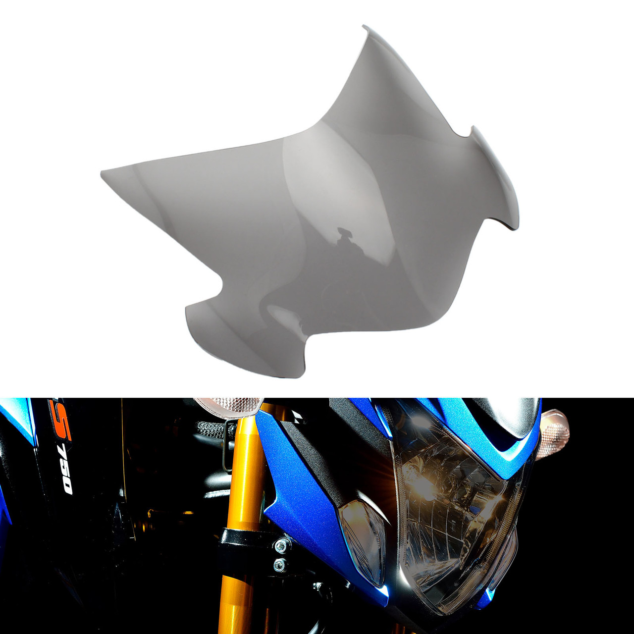 Front Headlight Lens Protection Cover Smoke Fit For Suzuki Gsx-S 750 2015-2021 