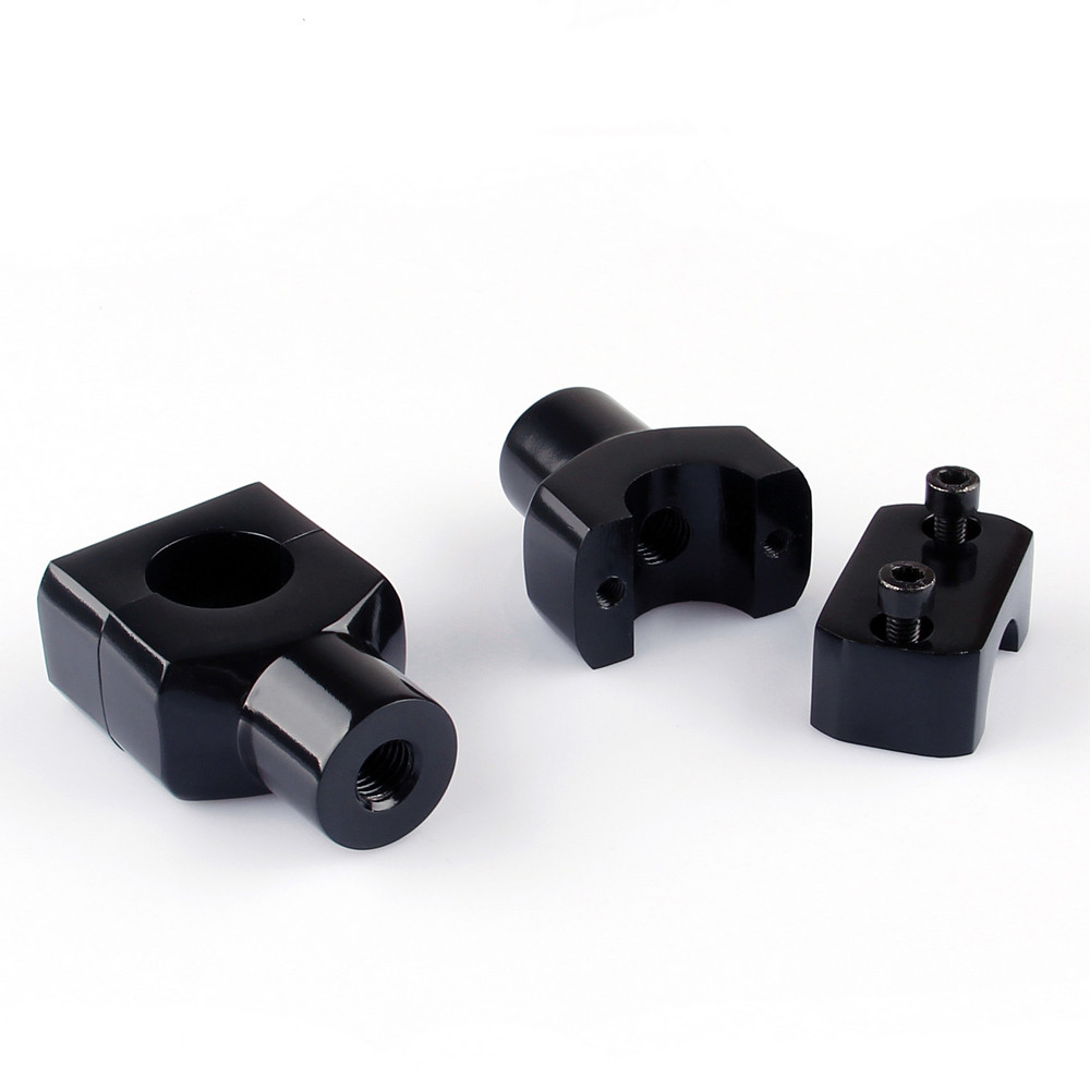 2" Handlebar Risers Billet VN 900 Yamaha V-Star Honda VTX Suzuki Boulevard BLK