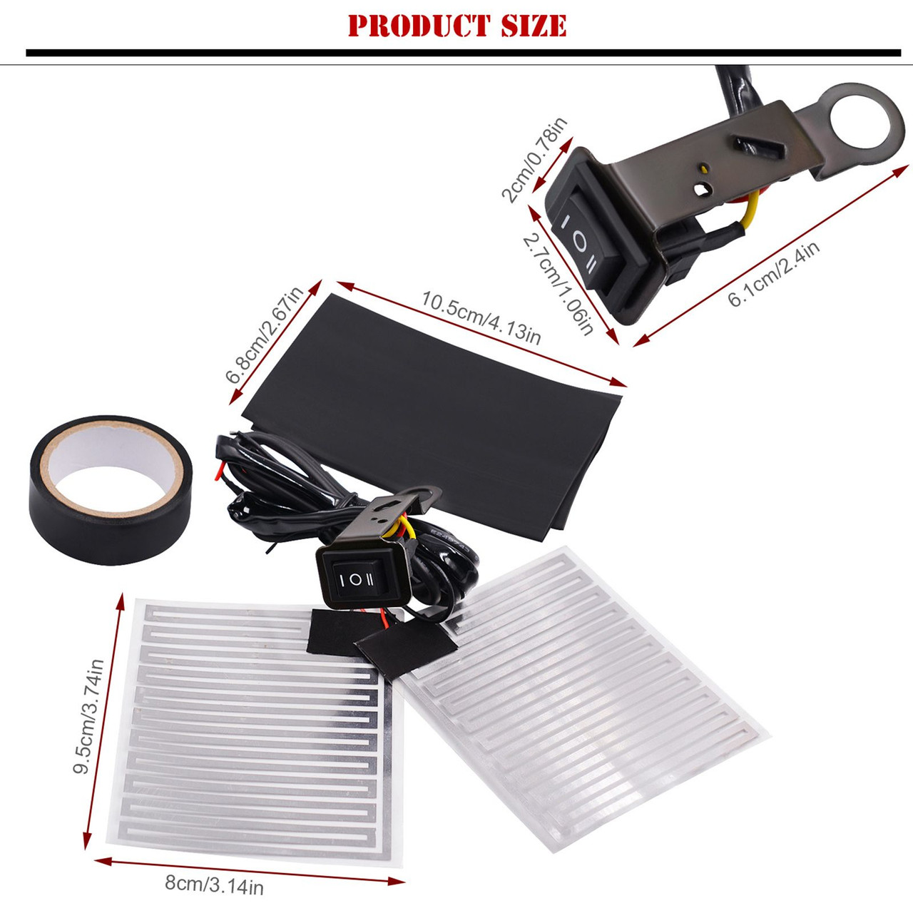 12V Warmer Heated Handlebar Shrinkable Warm Grip Bars Universal  For Motorcycle