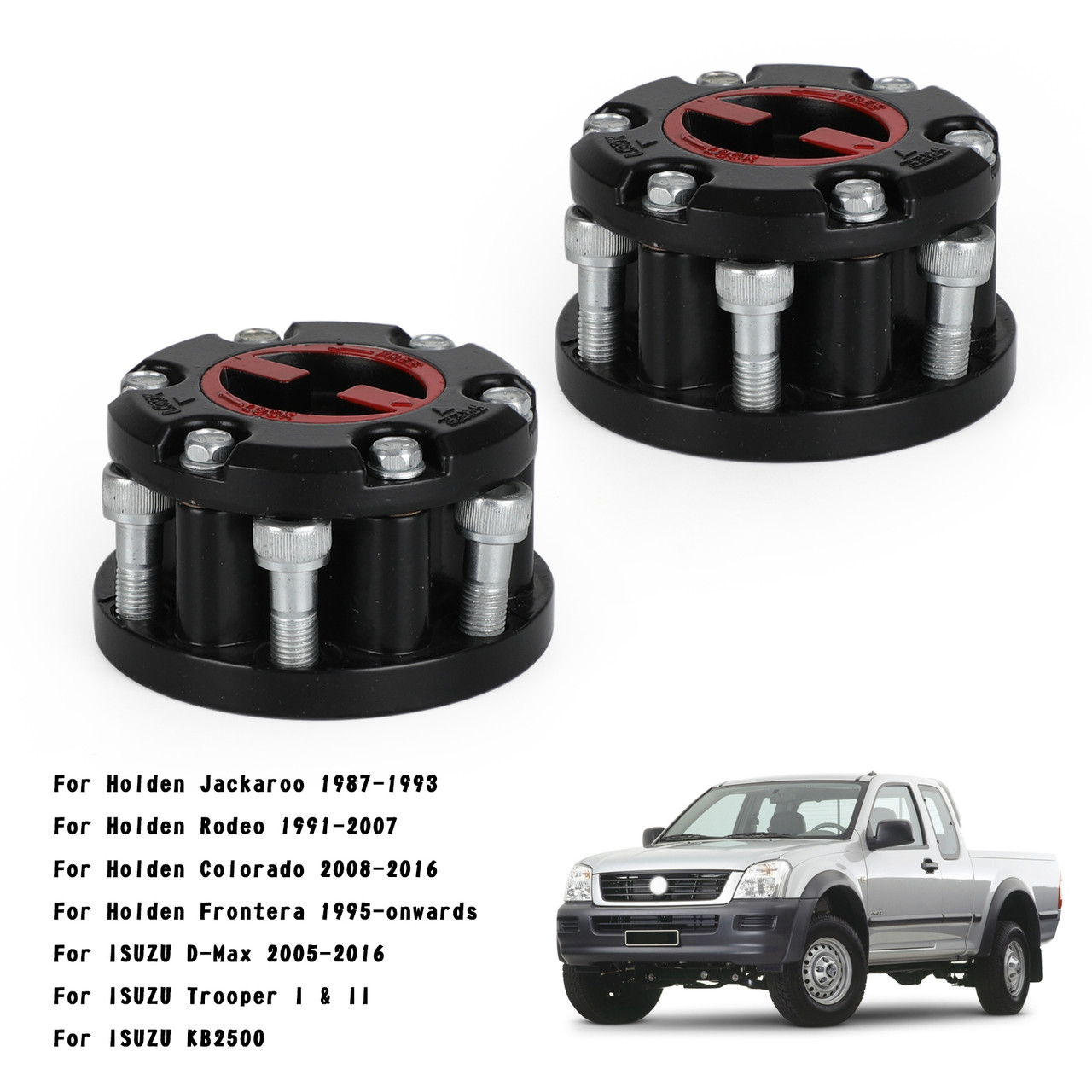 2X Free Wheeling Hubs For Holden Rodeo Jackaroo Colorado Isuzu D-Max 17 Spline