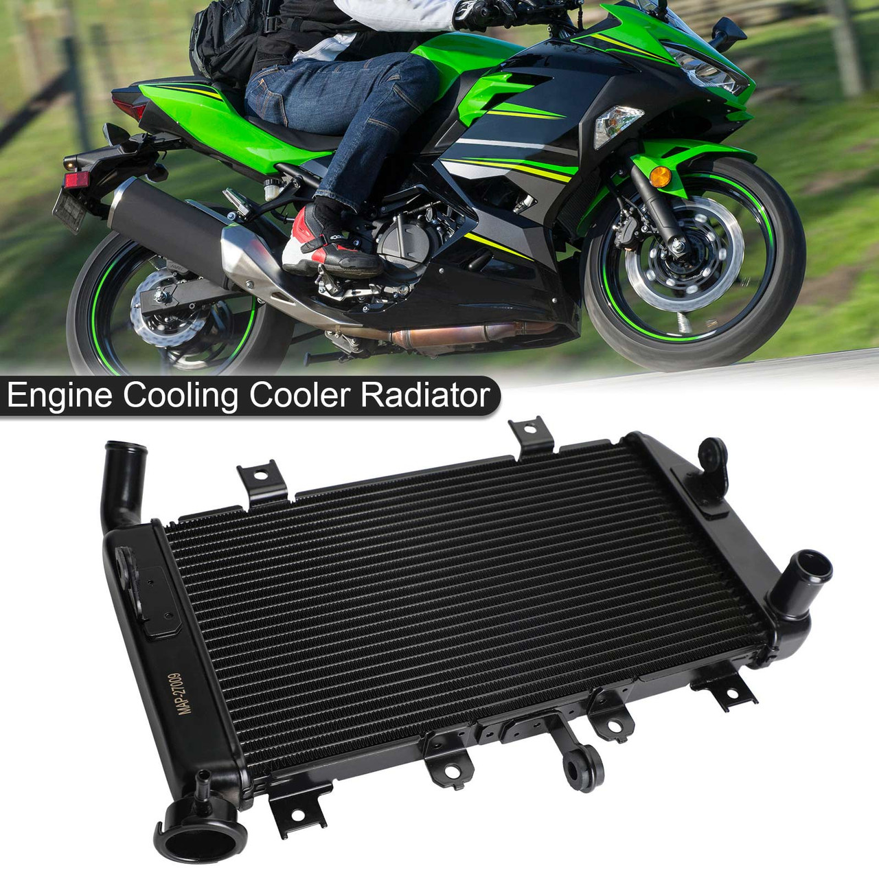Engine Cooling Cooler Radiator for Kawasaki Ninja 400 18-25 Ninja 500 24-25