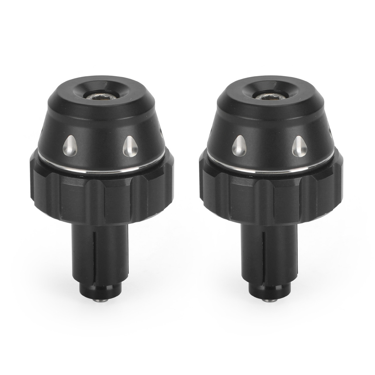 Universal Motorcycle 22mm 7/8" CNC Black Bar End Weight Plugs Sliders 465grams