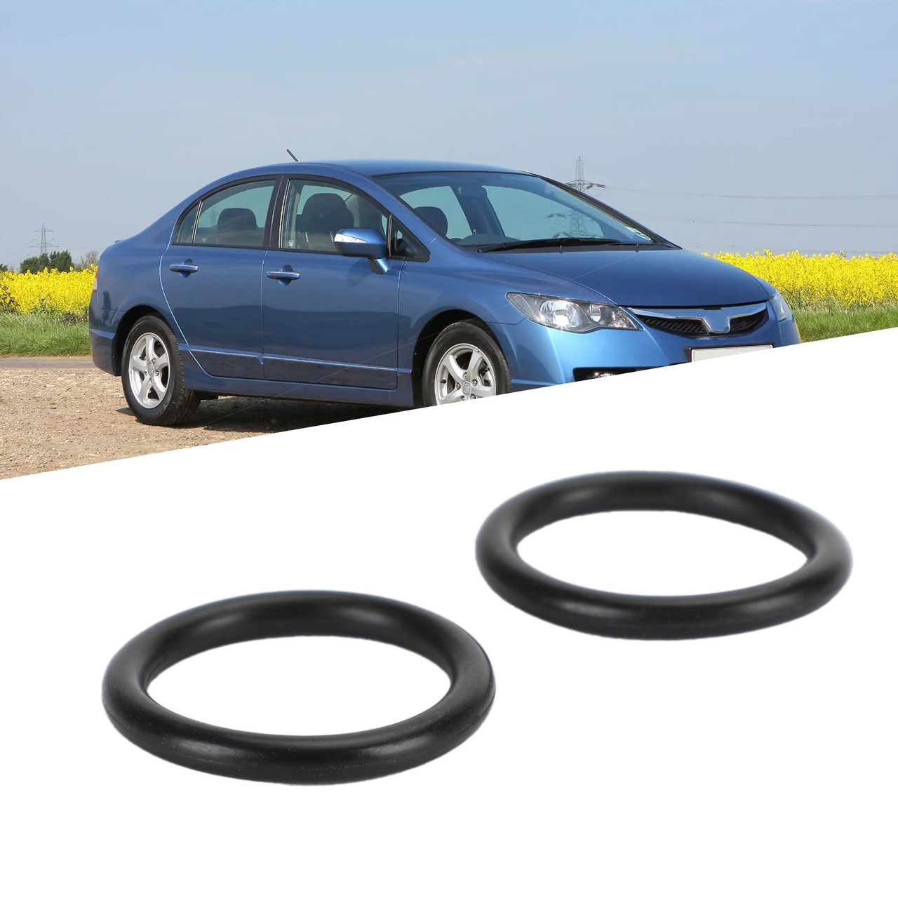 2 x Coolant Connecting Pipe O-ring Set 91314-634-000 for Honda Civic CRX Accord