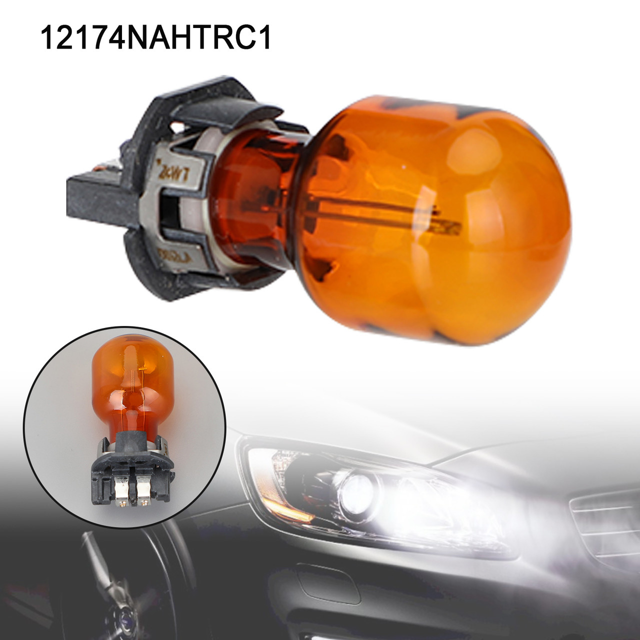 For Philips 12174NAHTRC1 Car Standard Auxiliary Bulbs PWY24W 12V24W WP3.3x14.5/4