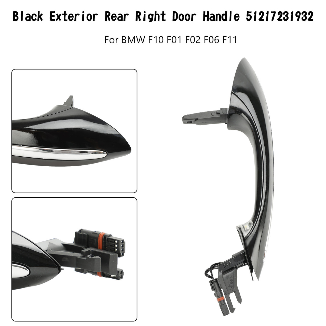 Black Exterior Rear Right Door Handle 51217231932 For BMW F10 F01 F02 F06 F11