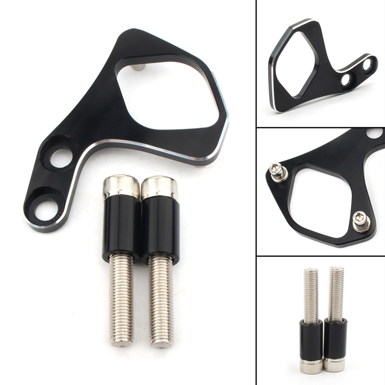 Ignition Key Relocation Bracket Black B For Tr Bonneville Scrambler T100 01-15