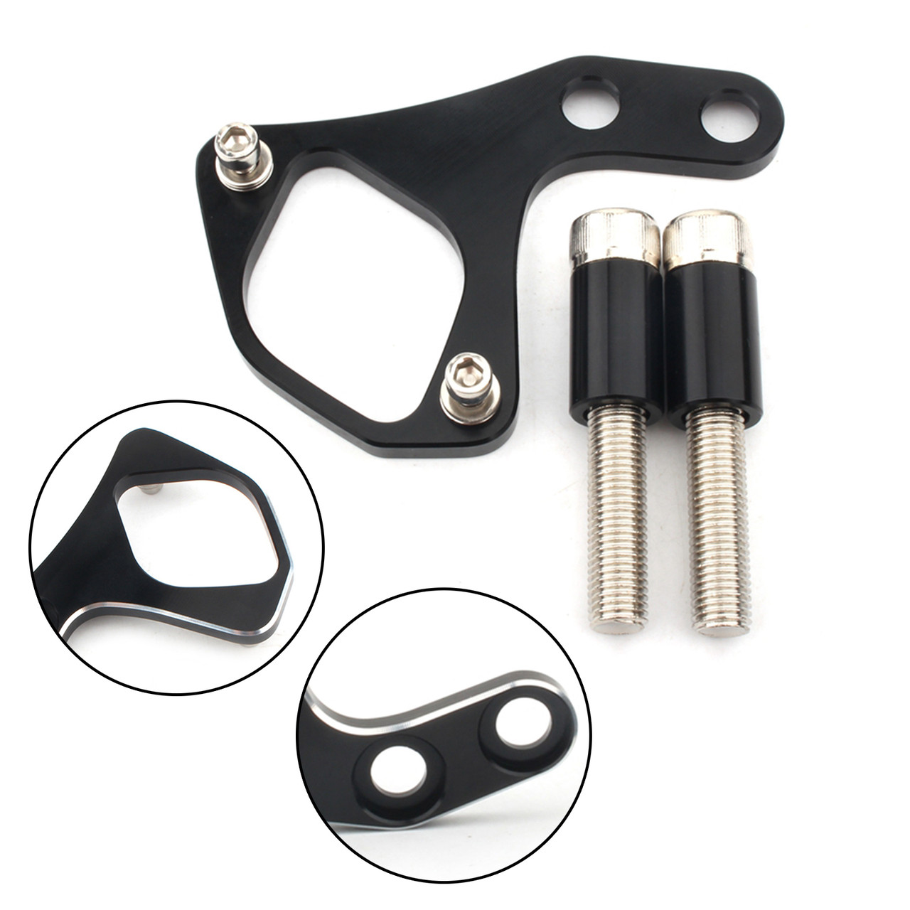 Ignition Key Relocation Bracket Black B For Tr Bonneville Scrambler T100 01-15