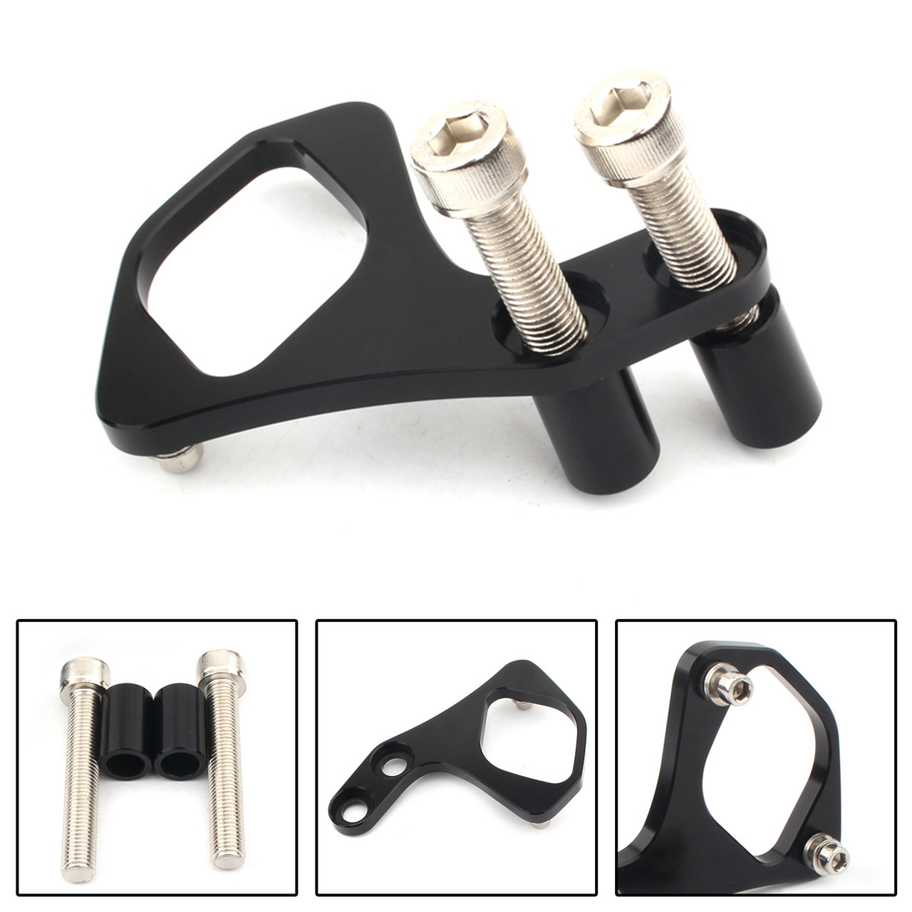 Ignition Key Relocation Bracket Black A For Tr Bonneville Scrambler T100 01-15