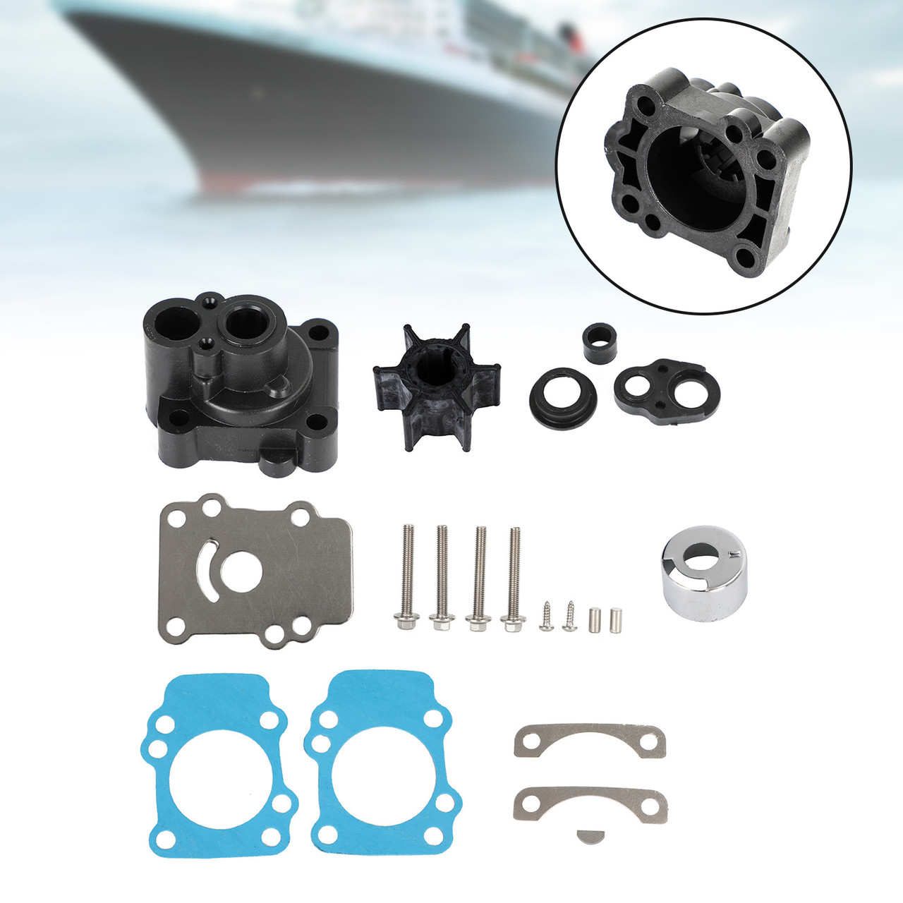 Water Pump Rebuild Kit fit for Yamaha 1996 F9.9 T9.9 Engines 682-W0078-A1-00