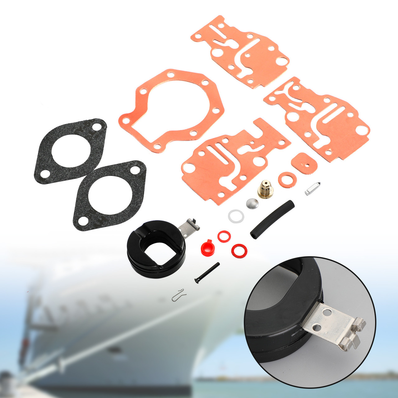 Carburetor Carb Rebuild Kit fit for Johnson/Evinrude 6 8 9.9 15 20 HP 0439073