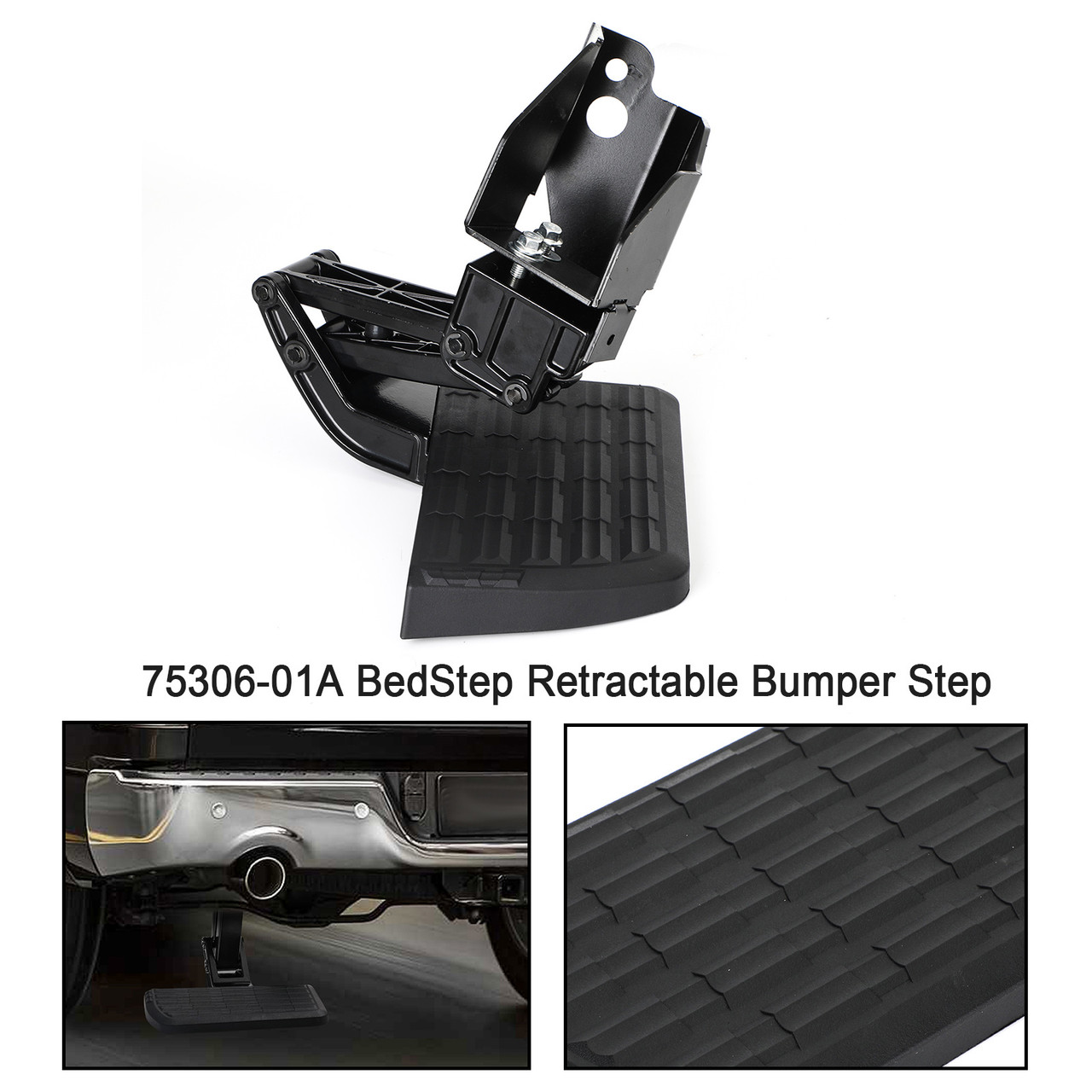 75306-01A BedStep Retractable Bumper Step For Dodge Ram 2500/3500 13-18/19-22