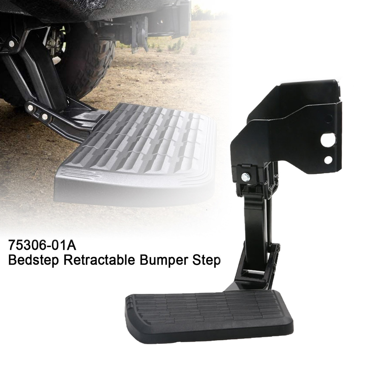 75306-01A BedStep Retractable Bumper Step For Dodge Ram 2500/3500 13-18/19-22