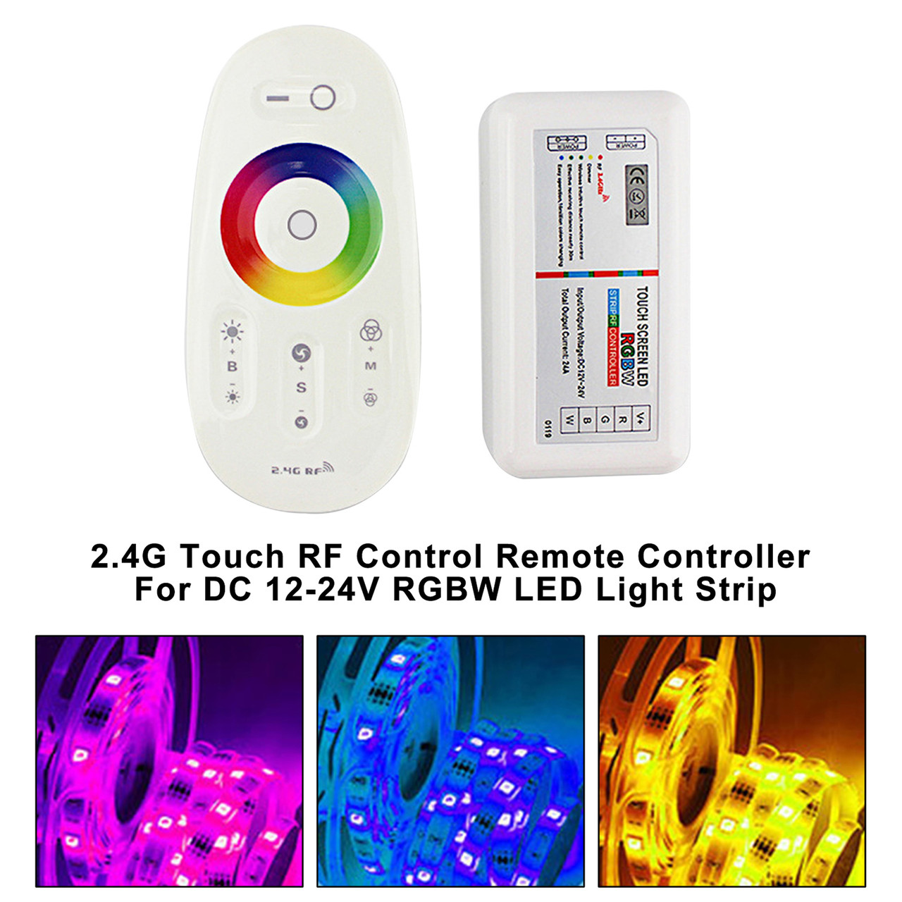 2.4G Touch RF Control Remote Controller For DC 12-24V RGBW LED Light Strip